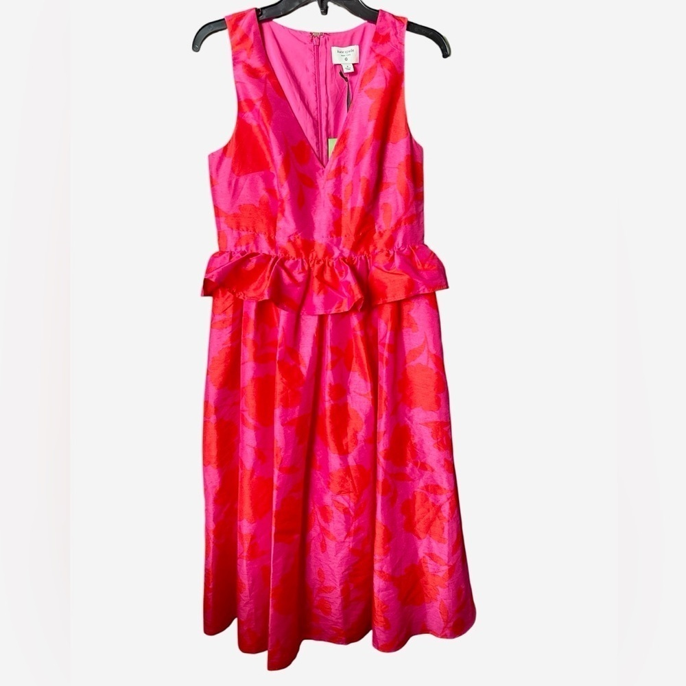 KATE SPADE For Target Pink Sleeveless VNeck Size 8 Pink Formal Midi Dress BNWT